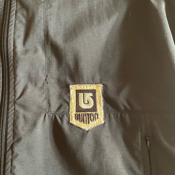 Men’s Medium Burton Jacket - Lightweight Black Coat with Logos - Picture 3 of 5